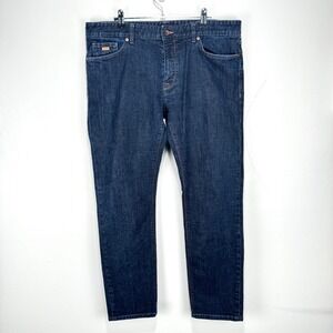 Hugo Boss Maine3 Jeans Dark Blue Denim Straight Regular Stretch Sz 36x32 (37x29)